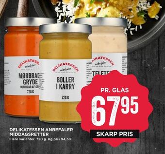 MENY Delikatessen anbefaler middagsretter tilbud