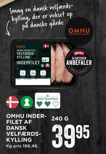 MENY Omhu inder­ filet af dansk velfærds­ kylling tilbud