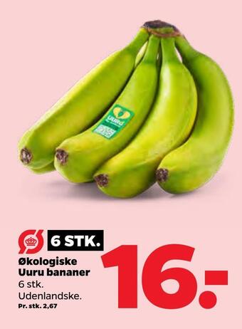 Netto Økologiske uuru bananer tilbud