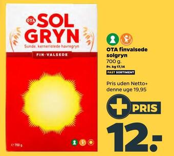 Netto Ota finvalsede solgryn tilbud