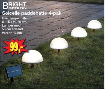 Bright design solcellelampe