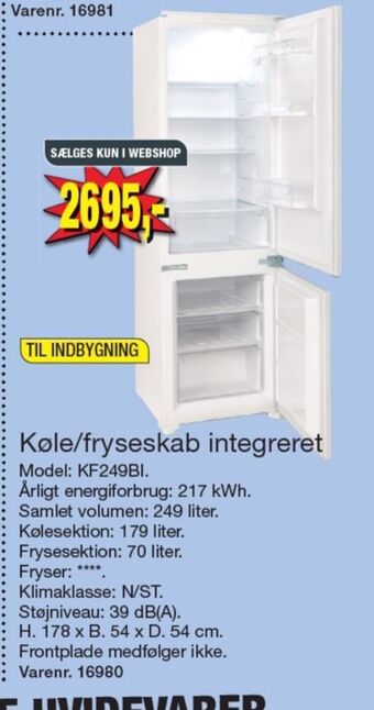 Harald Nyborg Wasco køle/fryseskab tilbud