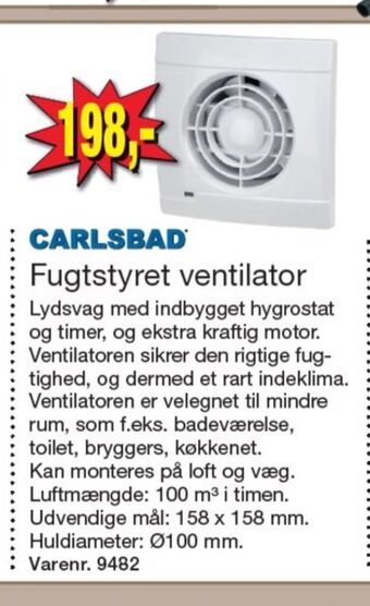 Harald Nyborg Carlsbad ventilator tilbud