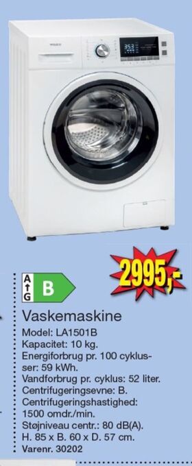 Harald Nyborg Wasco vaskemaskine tilbud