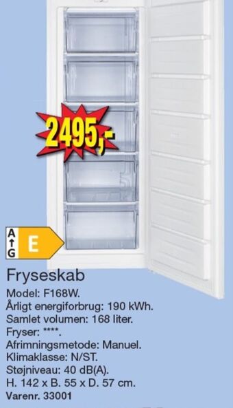 Harald Nyborg Wasco fryseskab tilbud