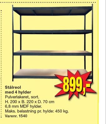 Harald Nyborg Ukendt stålreol tilbud