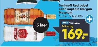 Smirnoff red label eller captain morgan magnul