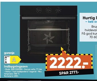 Bilka Gorenje indbygningsovn tilbud