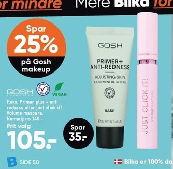 Bilka Spar 25% på gosh makeup tilbud