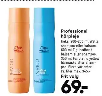 Bilka Professionel hårpleje - flere varianter tilbud