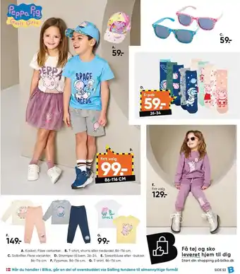 Bilka Børnetøj, kasket, t-shirt, shorts, nederdel, solbriller, strømper, sweatbluse eller bukser, pyjamas tilbud