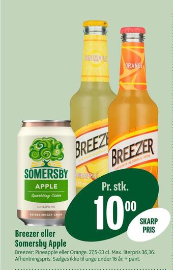 Min Købmand Breezer eller somersby apple tilbud