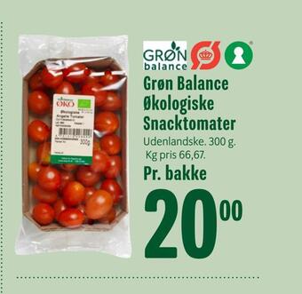 Min Købmand Grøn balance økologiske snacktomater tilbud