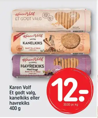 REMA 1000 Karen volf et godt valg, kanelkiks eller havrekiks tilbud