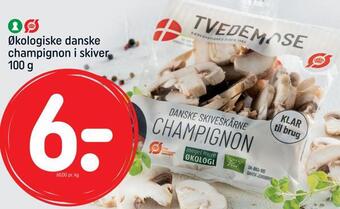 REMA 1000 Økologiske danske champignon i skiver tilbud