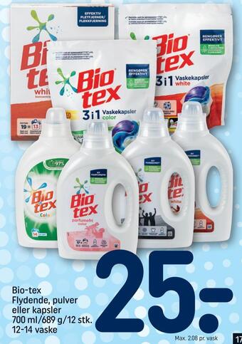 REMA 1000 Bio-tex flydende, pulver eller kapsler tilbud