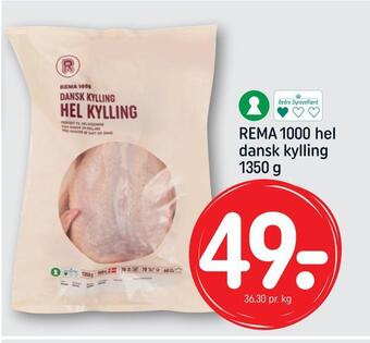 REMA 1000 Rema 1000 hel dansk kylling tilbud