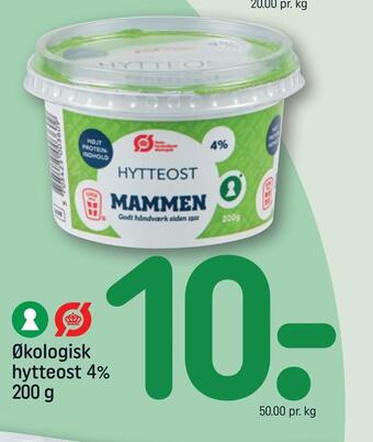 REMA 1000 Økologisk hytteost 4% tilbud