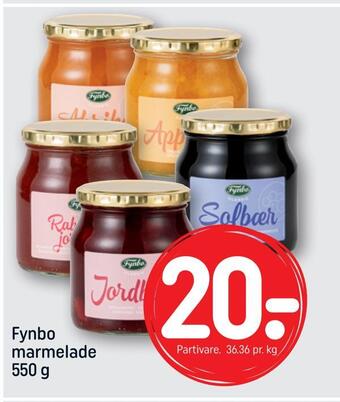 REMA 1000 Fynbo marmelade tilbud