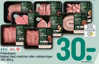 REMA 1000 Frilandsgris hakket kød, medister el. udskæringer tilbud