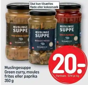 REMA 1000 Muslingesuppe green curry, moules frites el. paprika tilbud