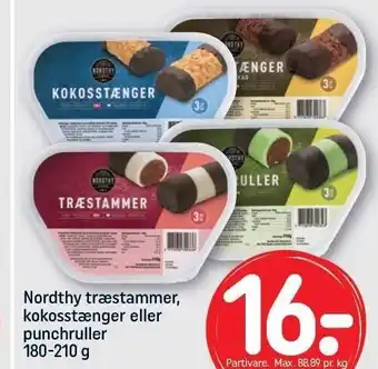 REMA 1000 Nordthy træstammer, kokoksstænger el. punchruller tilbud