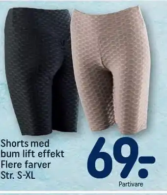 REMA 1000 Shorts med bum lift effekt flere farver str. s-xl tilbud