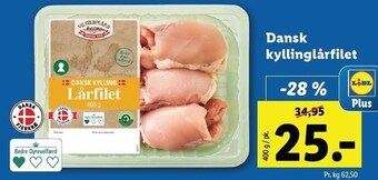 Lidl Dansk kyllingelårfilet tilbud