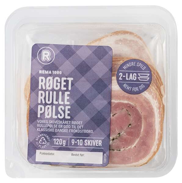 Rema 1000 Røget rullepølse, 120 g tilbud