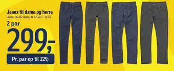 Føtex Jeans t. dame og herre tilbud