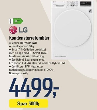 Føtex Lg kondenstørretumbler tilbud