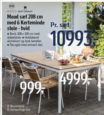 Føtex Mood sæt m. 6 kerteminde stole tilbud