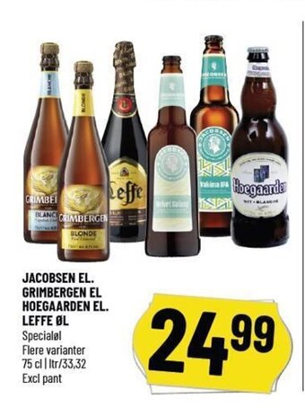 Løvbjerg Jacobsen El. Grimbergen El. Hoegaarden El. Leffe Øl tilbud