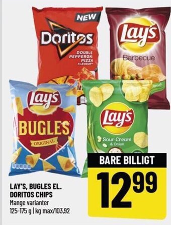 Løvbjerg Lay's Bugles El. Doritos Chips tilbud