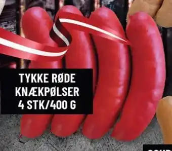 Løvbjerg Tykke Røde Knækpølser 4 Stk/ 400G tilbud