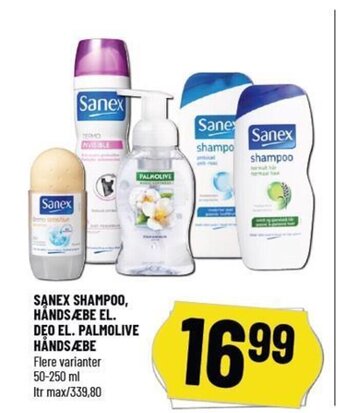 Løvbjerg Sanex Shampoo,Håndsæbe El. Deo El. Palmolive Håndsæbe tilbud
