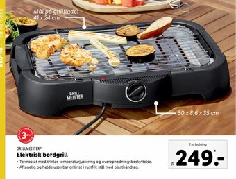 Lidl Grillmeister Elektrisk Bordgrill tilbud