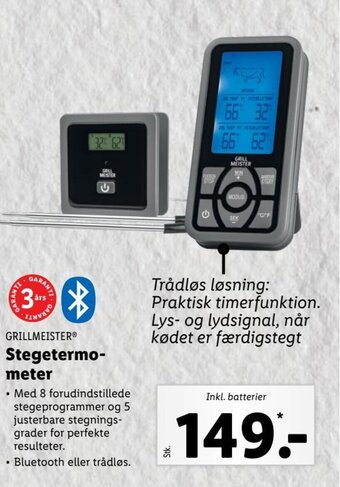 Lidl Grillmeister Stegetermometer tilbud