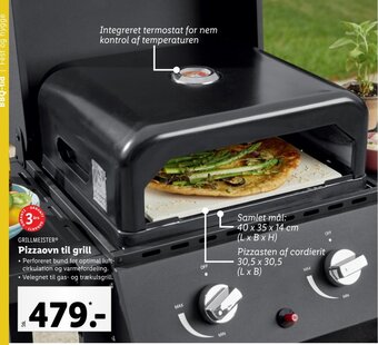 Lidl Grillmeister Pizzaovn Til Grill tilbud