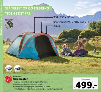 Lidl Rocktrail Campingtelt tilbud