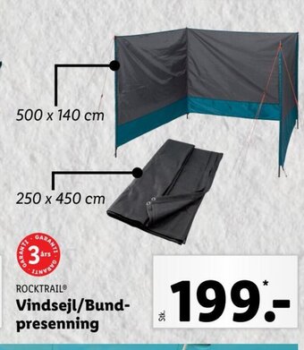 Lidl Rocktrail Vindsejl/ Bundpresenning tilbud