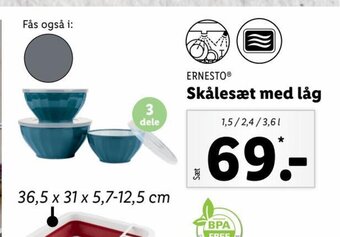 Lidl Ernesto Skålesæt Med Låg tilbud