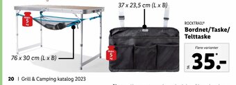Lidl Rocktrail Bordnet/Taske/Telttaske tilbud