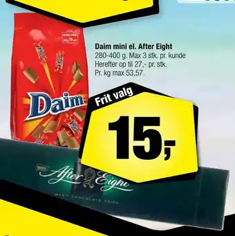 Calle Daim mini el. After Eight tilbud
