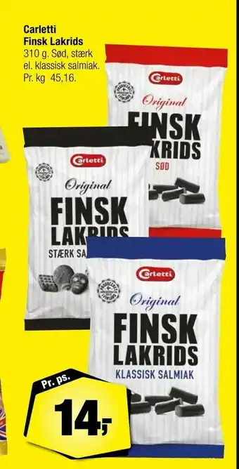Calle Carletti Finsk Lakrids tilbud