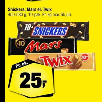 Calle Snickers, Mars el. Twix tilbud