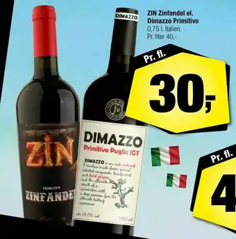 Calle ZIN Zinfandel el. Dimazzo Primitivo tilbud