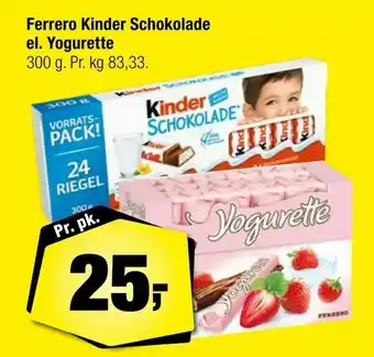Calle Ferrero Kinder Schokolade el. Yogurette tilbud