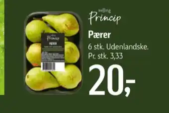 Føtex Salling princip pærer tilbud