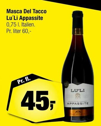 Masca Del Tacco Lu'Li Appassite